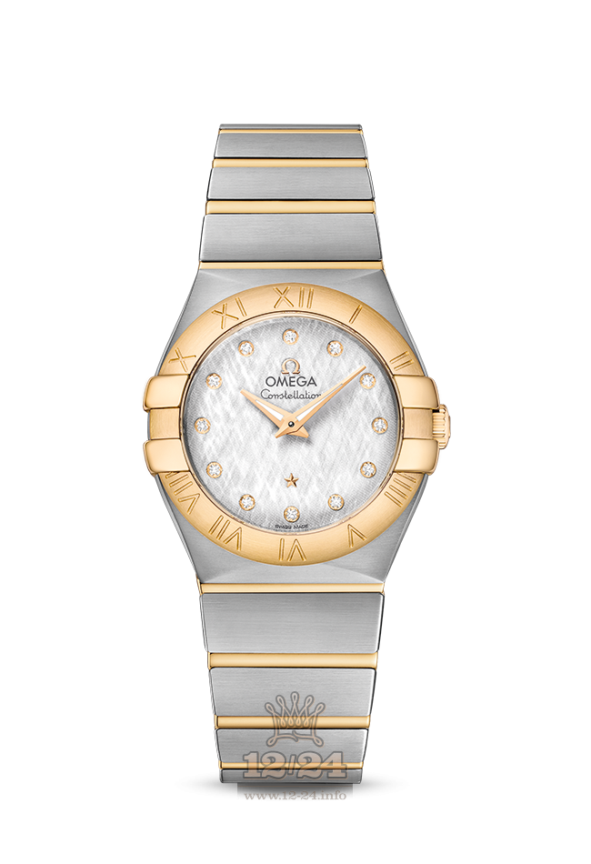 Omega Constellation Watch 123.20.27.60.52.001 27 mm Steel / Yellow gold Case White Silver Dial