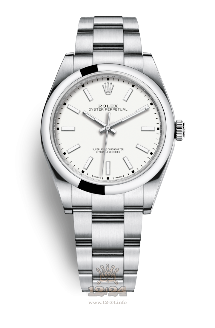 Rolex Oyster Perpetual Watch 114300-0004 39 mm Stainless steel Case White Dial