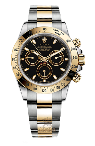 Rolex Cosmograph Daytona Watch 116523-0039 40 mm Steel / Yellow gold Case Black Dial
