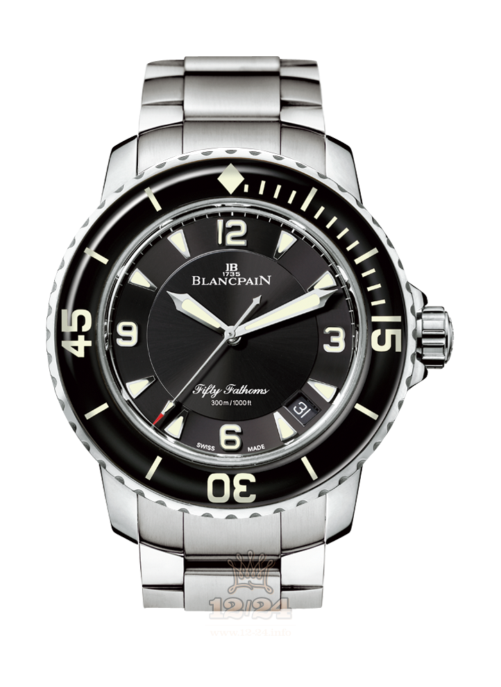 Blancpain Fifty Fathoms Watch 5015-1130-71 45 mm Stainless steel Case Black Dial