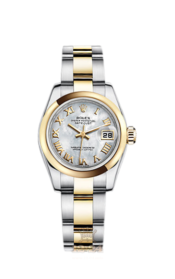 Rolex Lady-Datejust Watch 179163-0021 26 mm Steel / Yellow gold Case White Dial
