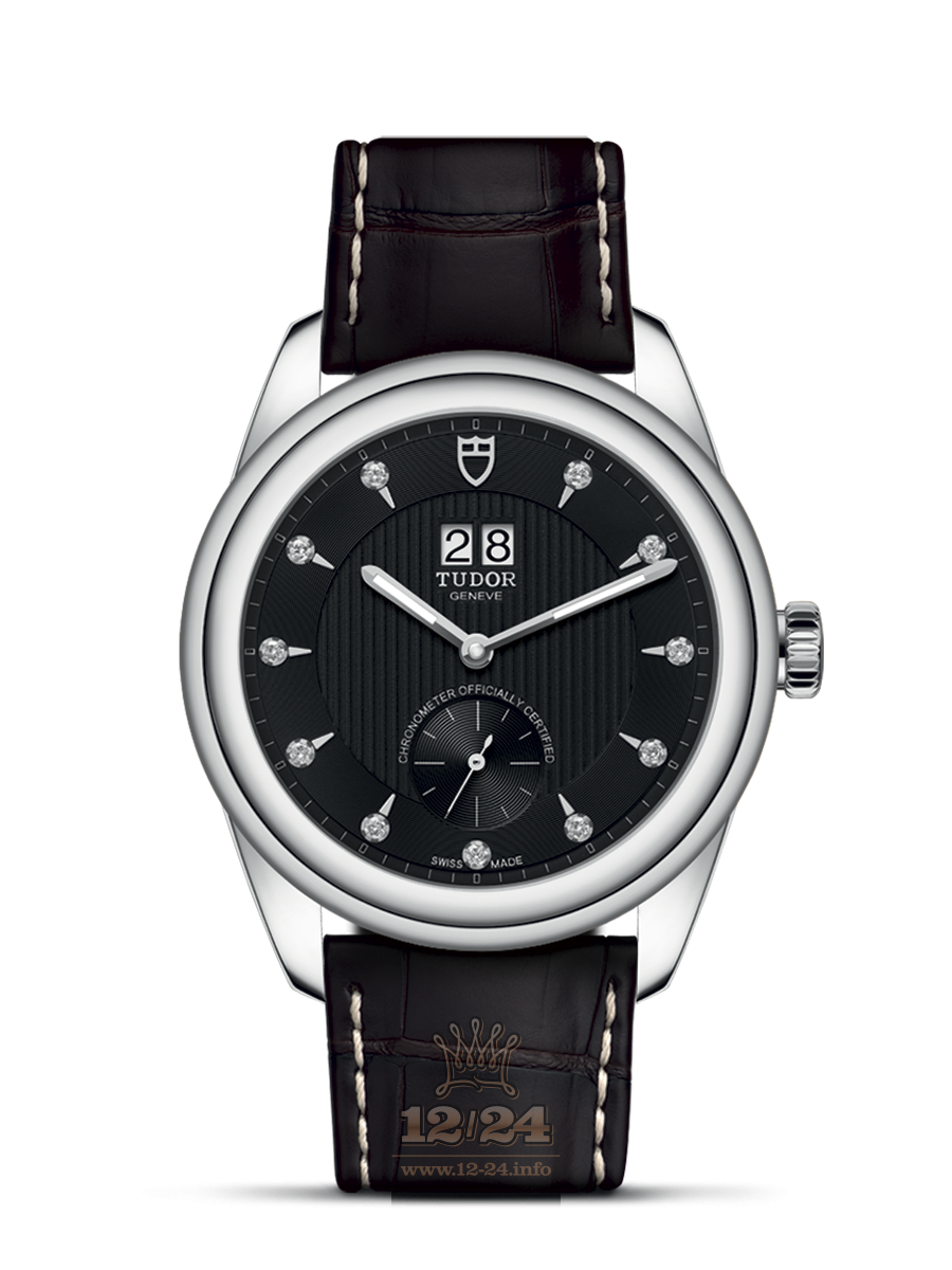 Tudor Glamour Watch M57100-0019 42 mm Stainless steel Case Black Dial