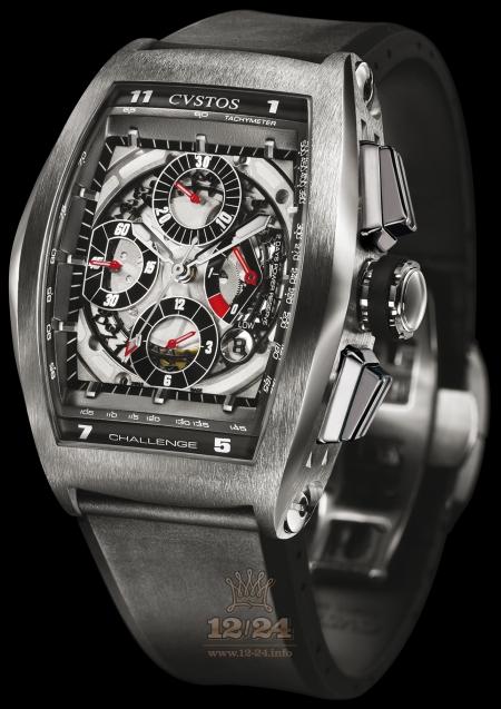 Cvstos Challenge Watch CC SWR 54 mm Stainless steel Case White Black Dial