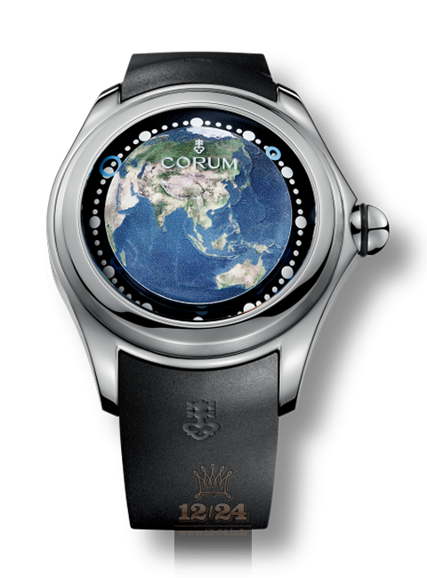 Corum Bubble Watch L390/03256 52 mm Titanium Case Dark blue Green Dial