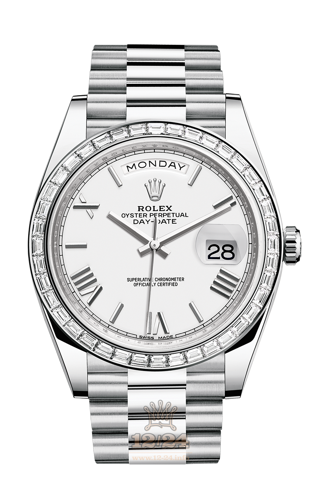 Rolex Day-Date Watch 228396tbr-0018 40 mm Platinum Case White Dial