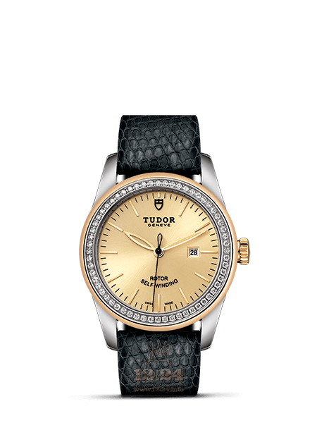 Tudor Glamour Watch 53023-0052 31 mm Steel / Yellow gold Case Golden Dial