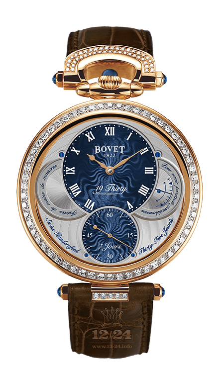 Bovet 19Thirty Watch NTR0014-SD123 42 mm Pink gold Case Gray Dark blue Dial