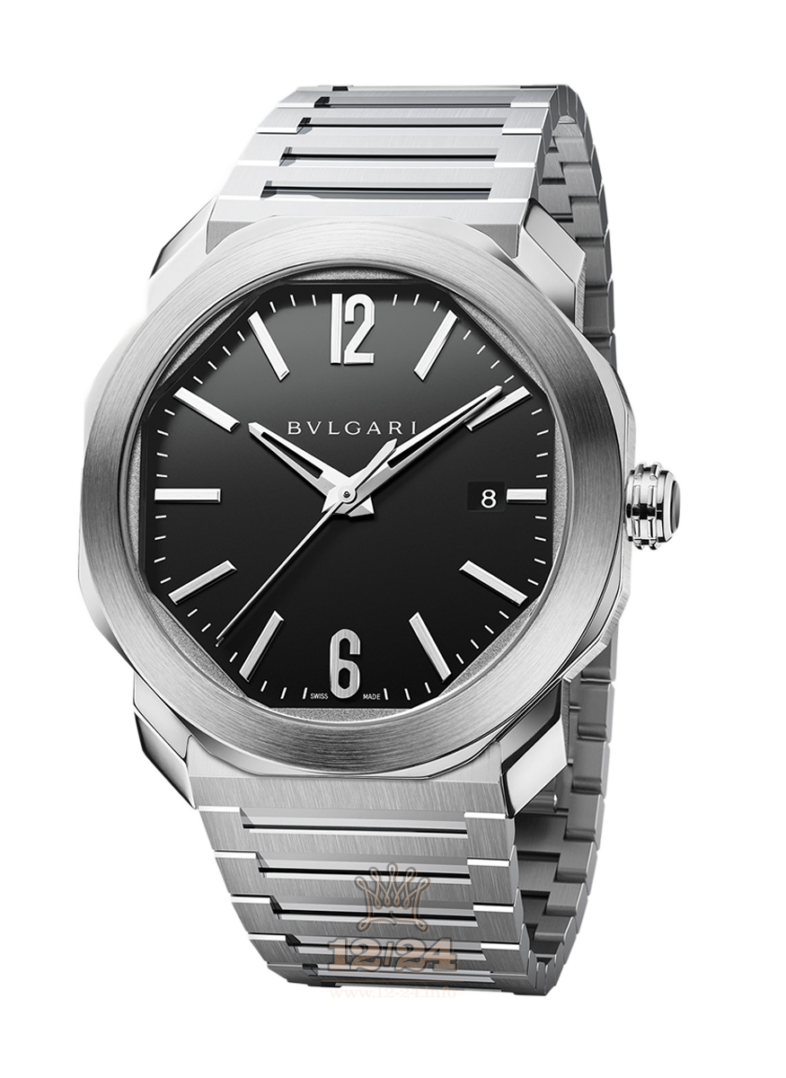 Bvlgari Octo Watch 102704 OC41BSSD 41 mm Stainless steel Case Black Dial