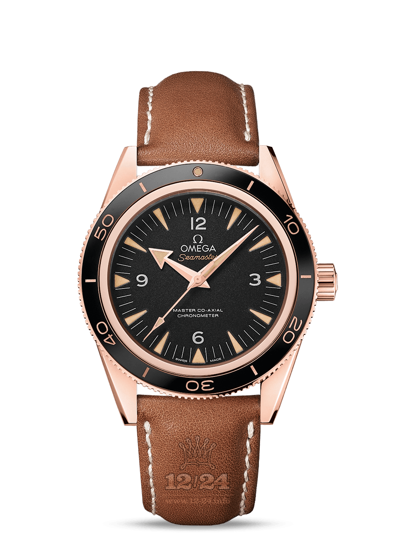 Omega Seamaster 300 Watch 233.62.41.21.01.002 41 mm Pink gold Case Black Dial