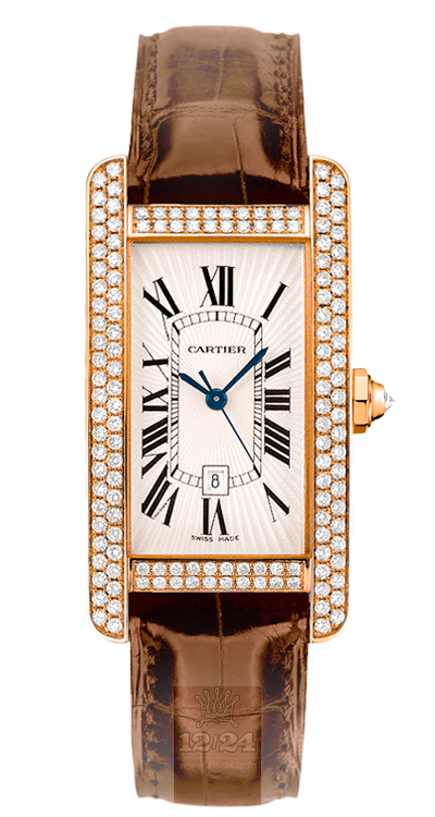 Cartier Tank Watch WB704751 42 mm Pink gold Case Silver Dial
