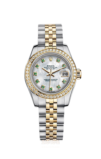 Rolex Lady-Datejust Watch 179383-0052 26 mm Steel / Yellow gold Case Silver Dial