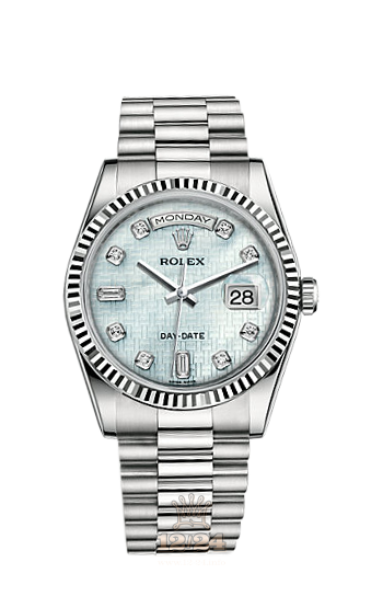 Rolex Day-Date Watch 118239-0277 36 mm White gold Case Silver Blue Dial