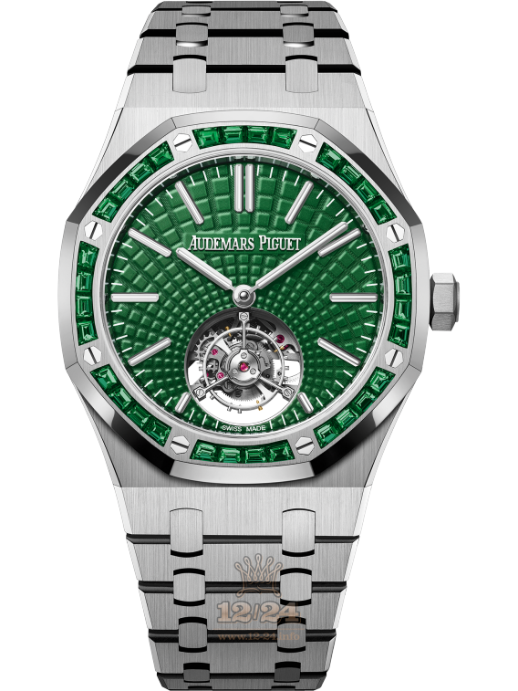 Audemars Piguet Royal Oak Watch 26532IC.EE.1220TI.01 41 mm Titanium Case Green Dial