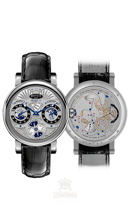 Bovet Dimier Watch R170004 45 mm White gold Case Black Dial