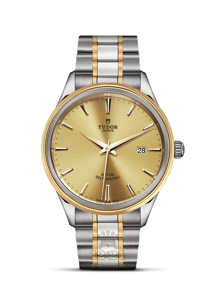 Tudor Style Watch M12703-0001 41 mm Stainless steel Yellow gold Case Golden Dial