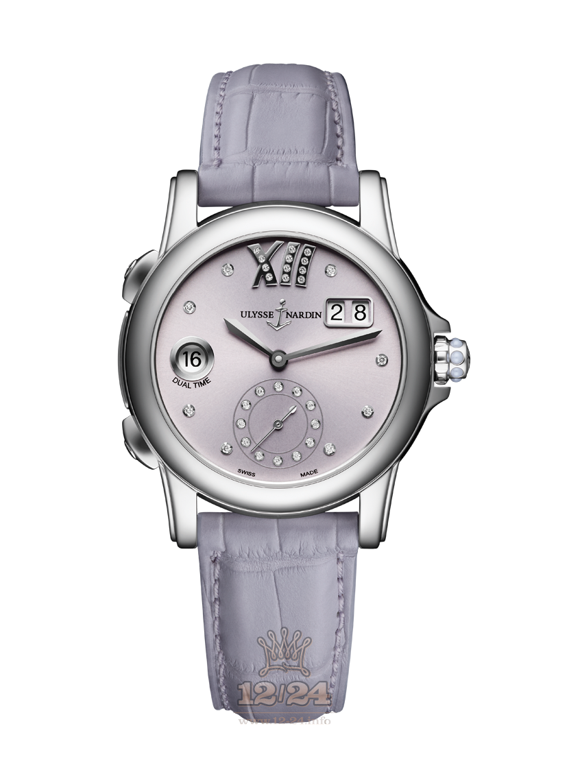 Ulysse Nardin Classic Watch 3343-222/30-07 38 mm Stainless steel Case Pink Dial