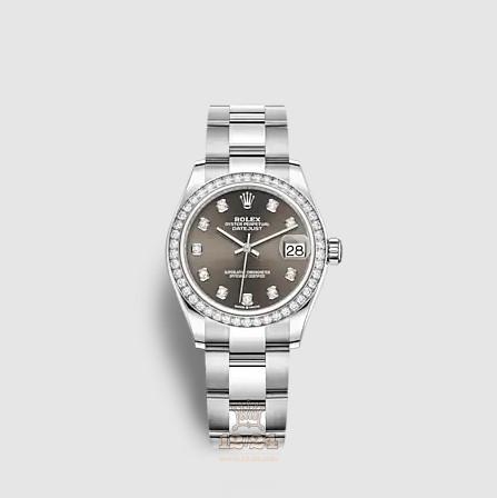 Rolex Datejust Watch 278384rbr-0009 31 mm Stainless steel White gold Case Gray Dial