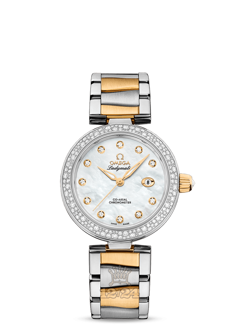Omega Ladymatic Watch 425.25.34.20.55.003 34 mm Steel / Yellow gold Case White Dial