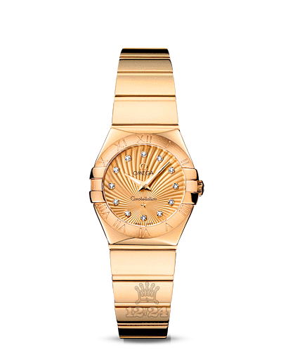 Omega Constellation Watch 123.50.24.60.58.002 24 mm Yellow gold Case Golden Dial