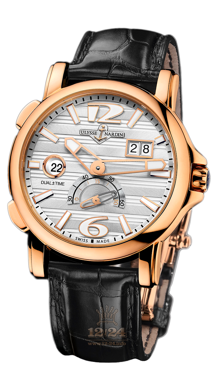 Ulysse Nardin Classic Watch 246-55/60 42 mm Pink gold Case Silver Dial
