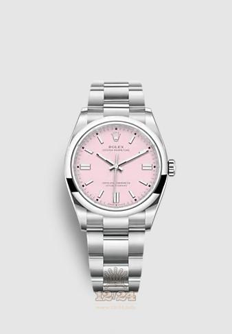 Rolex Oyster Perpetual Watch 126000-0008 36 mm Stainless steel Case Pink Dial