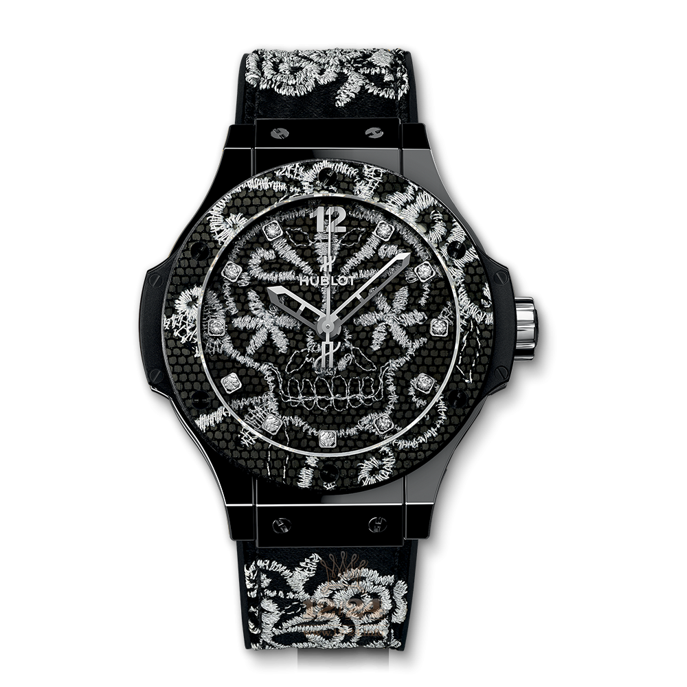 Hublot Big Bang Watch 343.CS.6570.NR.BSK16 41 mm Ceramics Case Black Silver Dial