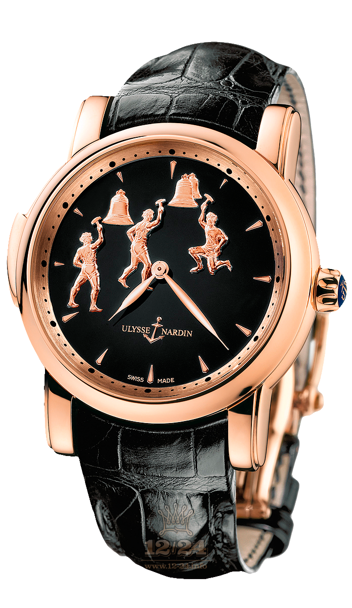 Ulysse Nardin Classic Watch 736-61/E2 42 mm Pink gold Case Black Dial