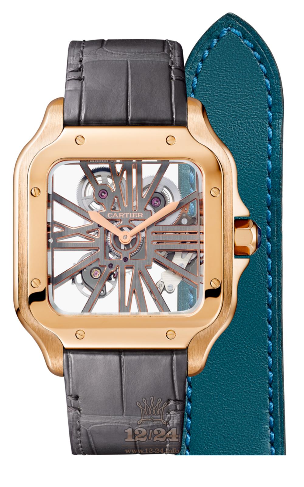 Cartier Santos de Cartier Watch WHSA0010 40 mm Pink gold Case Gray Dial