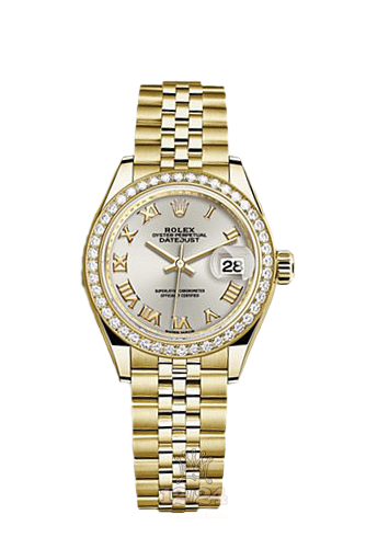 Rolex Datejust Watch 279138rbr-0018 28 mm Yellow gold Case Silver Dial