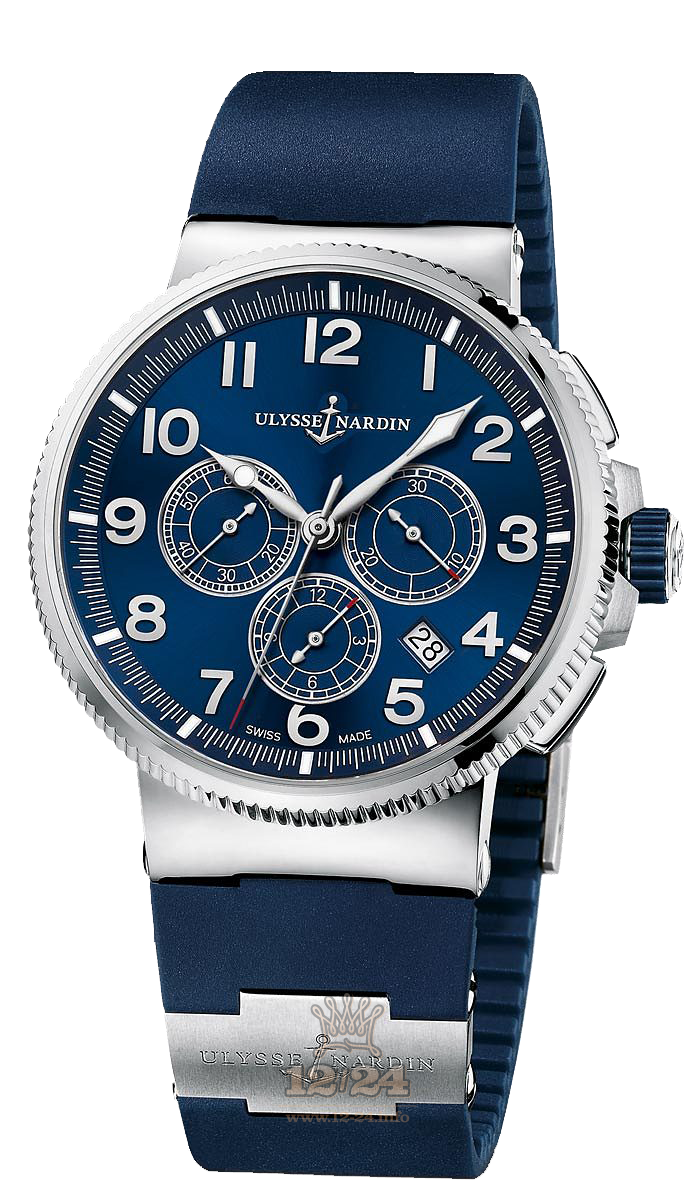 Ulysse Nardin Marine Watch 1503-150-3/63 43 mm Stainless steel Titanium Case Blue Dial
