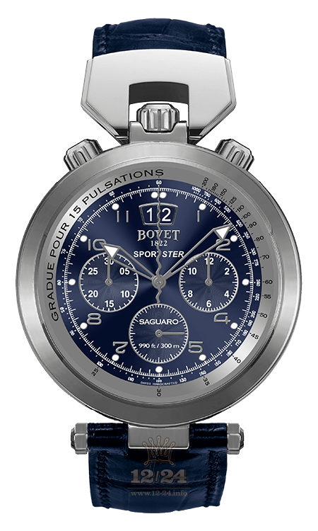 Bovet Sportster Watch SP0417-MA 46 mm Stainless steel Case Dark blue Dial