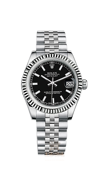 Rolex Datejust Watch 178274-0004 31 mm Steel / White gold Case Black Dial