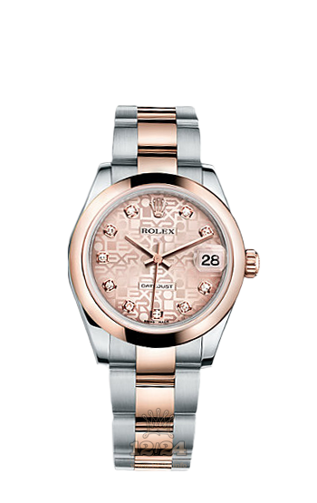 Rolex Datejust Watch 178241-0012 31 mm Steel / Pink gold Case Pink Dial