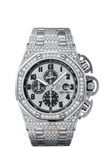 Audemars Piguet Royal Oak Offshore Watch 26215BC.ZZ.1239BC.01 48 mm White gold Case Silver Dial