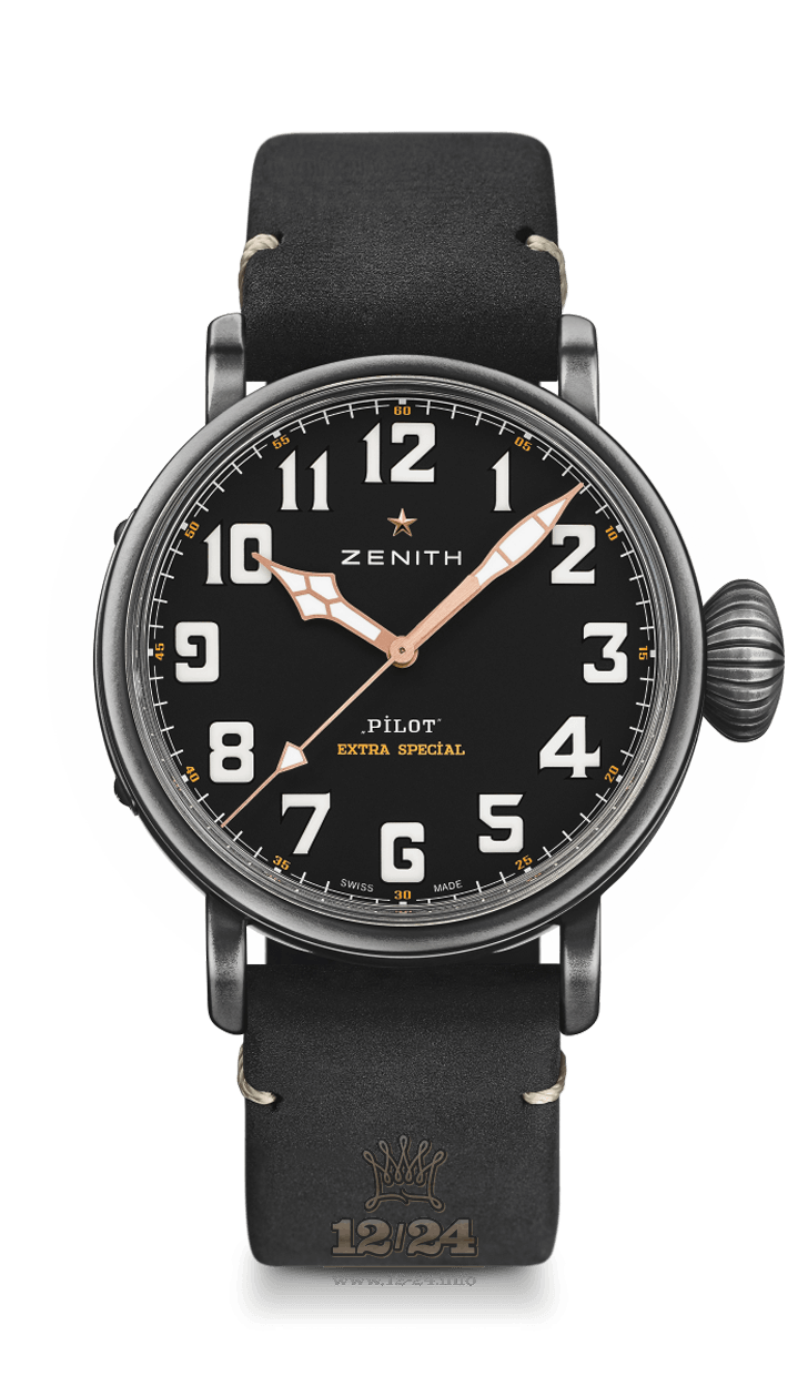 Zenith Pilot Watch 11.2432.679/21.C900 45 mm Stainless steel Case Black Dial