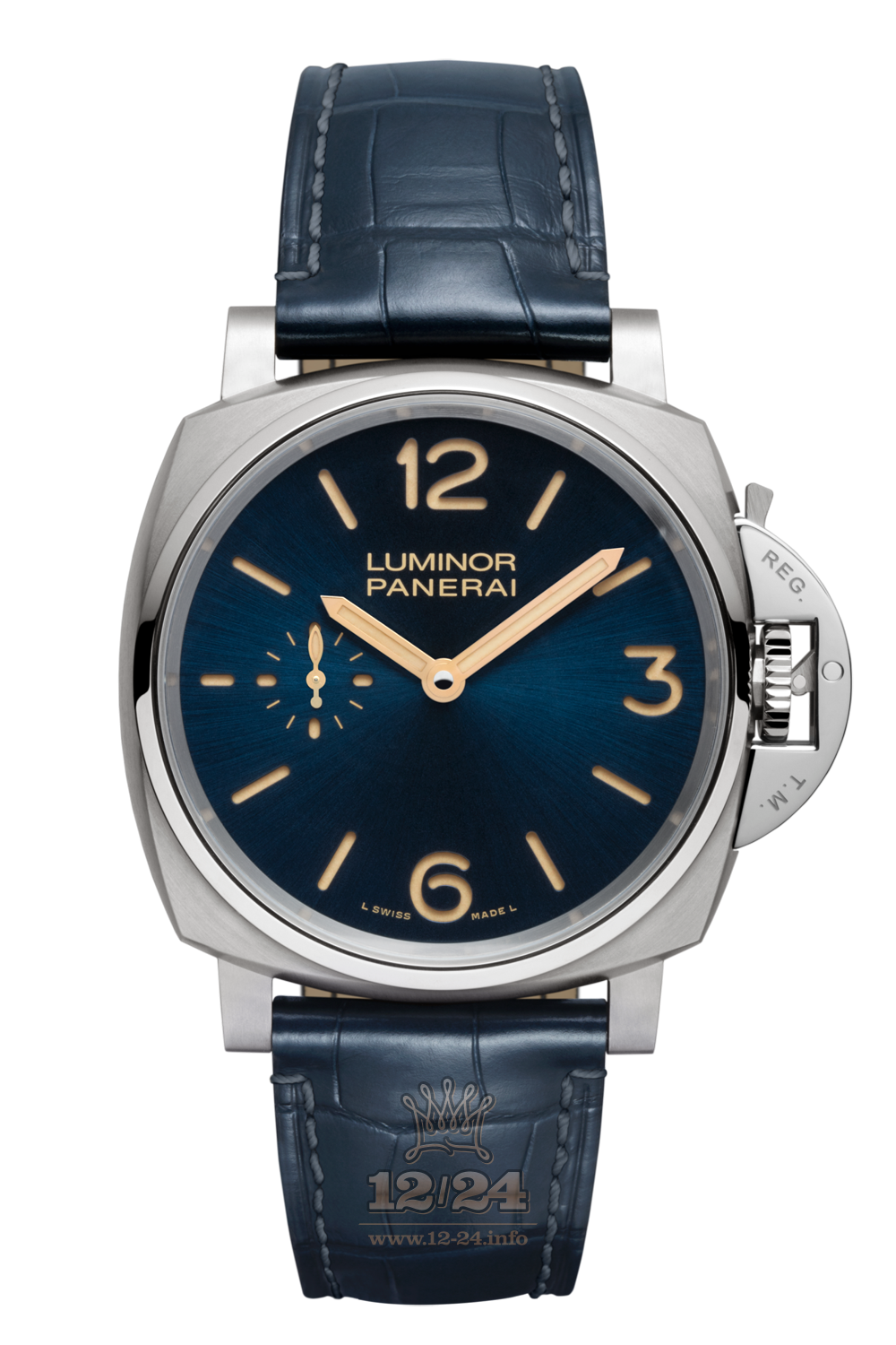 Panerai Luminor Due Watch PAM00728 42 mm Titanium Case Dark blue Dial