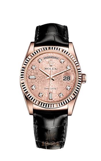 Rolex Day-Date Watch 118135-0066 36 mm Pink gold Case Pink Dial
