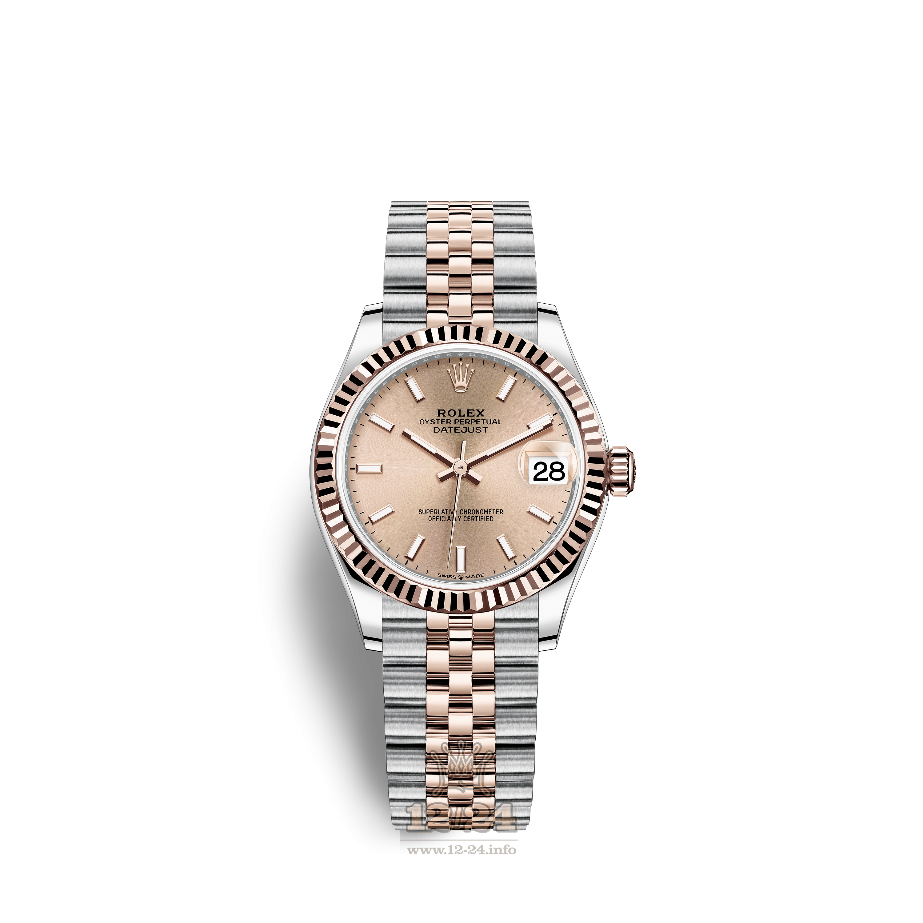 Rolex Datejust Watch 278271-0010 31 mm Stainless steel Pink gold Case Pink Dial