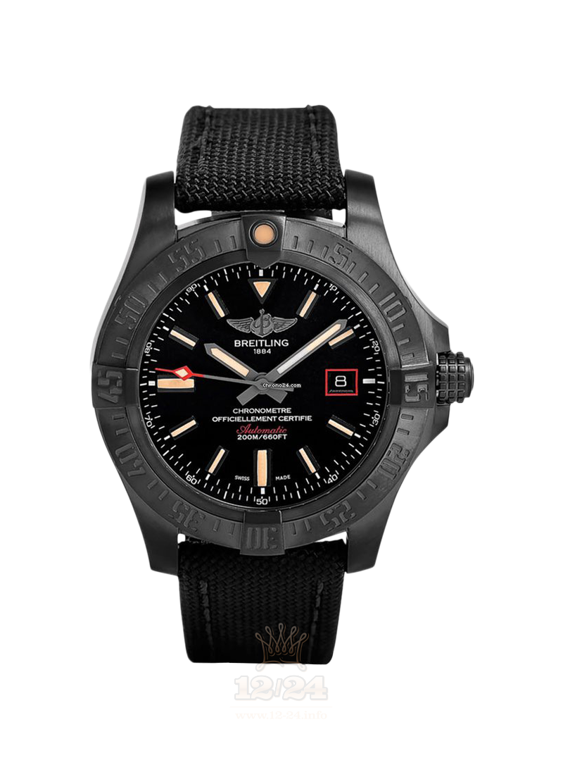 Breitling Avenger Watch V1731110|BD74|109W|M20BASA.1 44 mm Titanium Case Black Dial