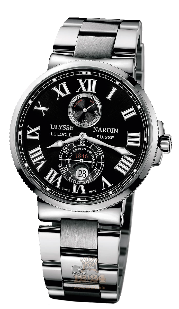 Ulysse Nardin Marine Watch 263-67-7/42 43 mm Stainless steel Case Black Dial