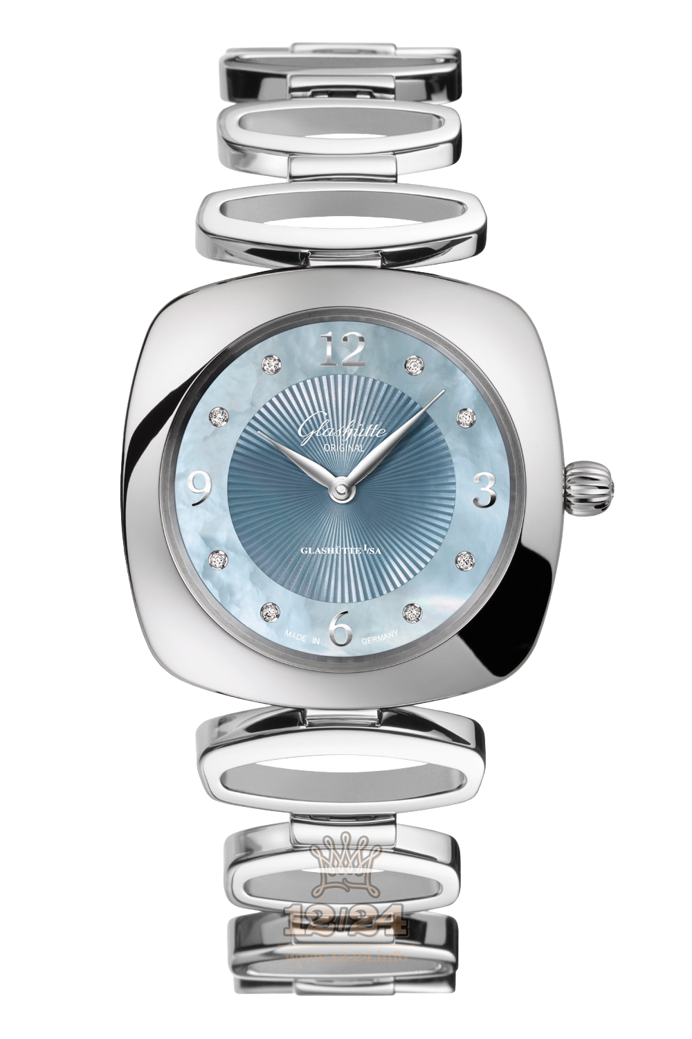 Glashutte Ladies Watch 1-03-02-06-12-14 31 mm Stainless steel Case Blue Dial