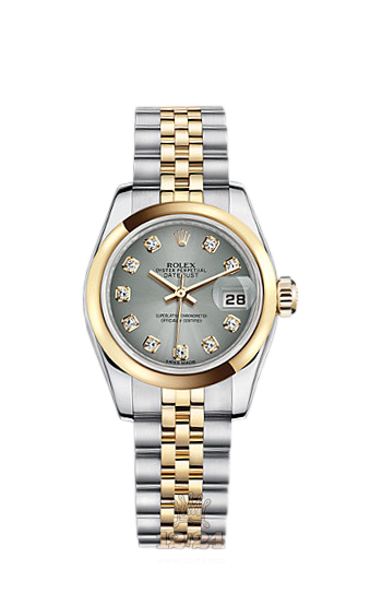 Rolex Lady-Datejust Watch 179163-0101 26 mm Steel / Yellow gold Case Gray Dial