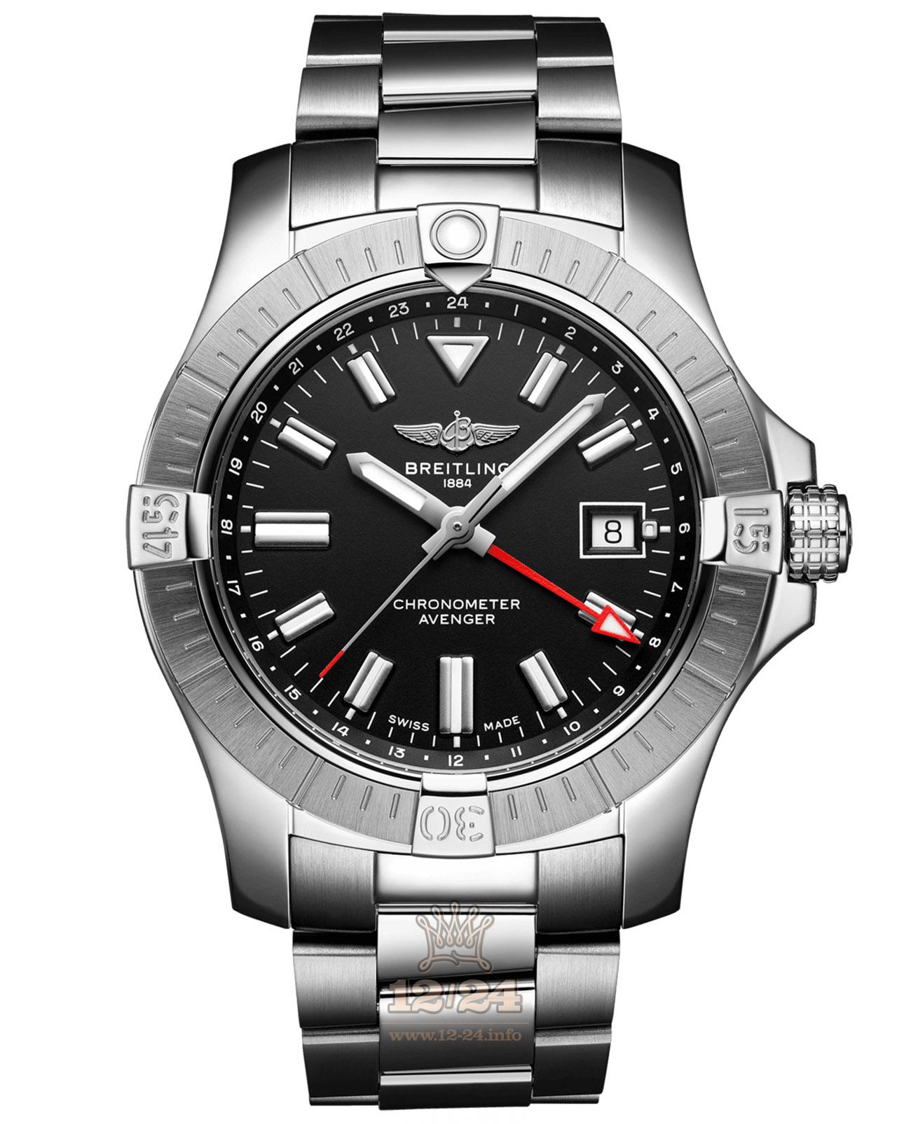 Breitling Avenger Watch A32397101B1A1 43 mm Stainless steel Case Black Dial