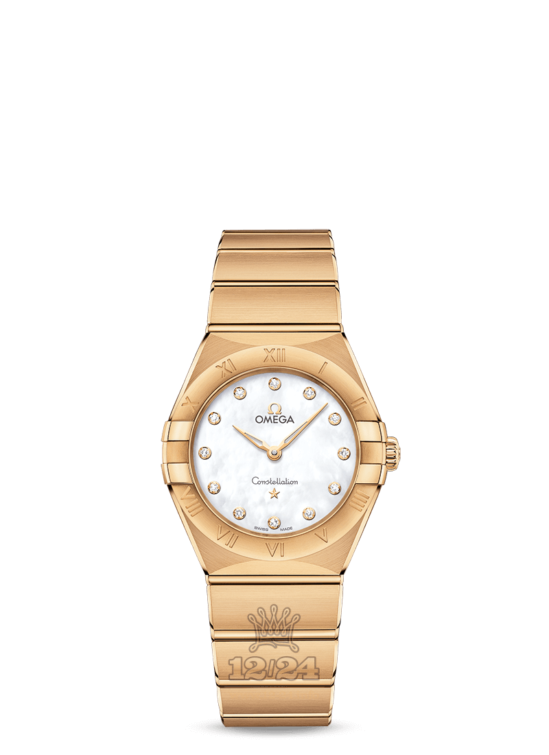 Omega Constellation Watch 131.50.28.60.55.002 28 mm Yellow gold Case White Dial