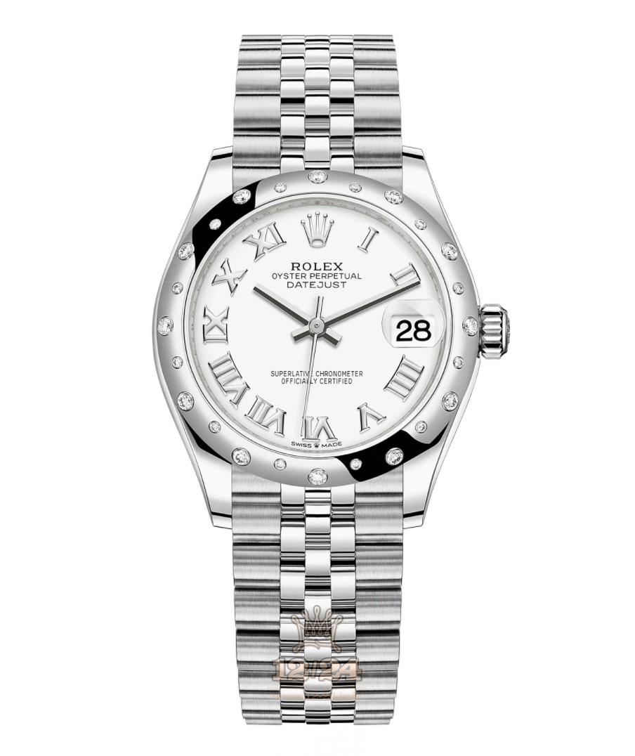 Rolex Datejust Watch 278344rbr-0012 31 mm Stainless steel White gold Case White Dial