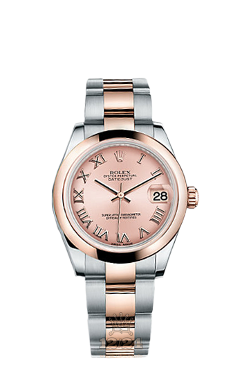Rolex Datejust Watch 178241-0063 31 mm Steel / Pink gold Case Pink Dial