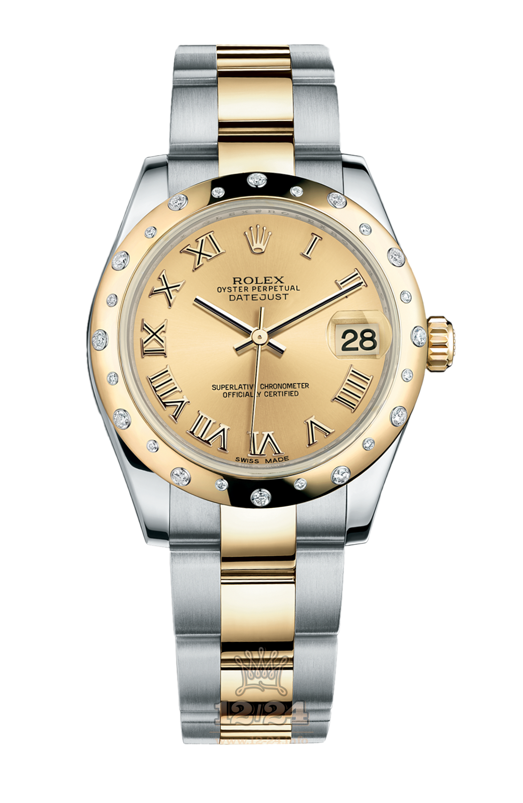 Rolex Lady-Datejust Watch 178343-0005 31 mm Steel / Yellow gold Case Golden Dial