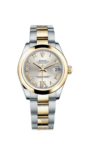 Rolex Lady-Datejust Watch 178243-0077 31 mm Steel / Yellow gold Case Silver Dial