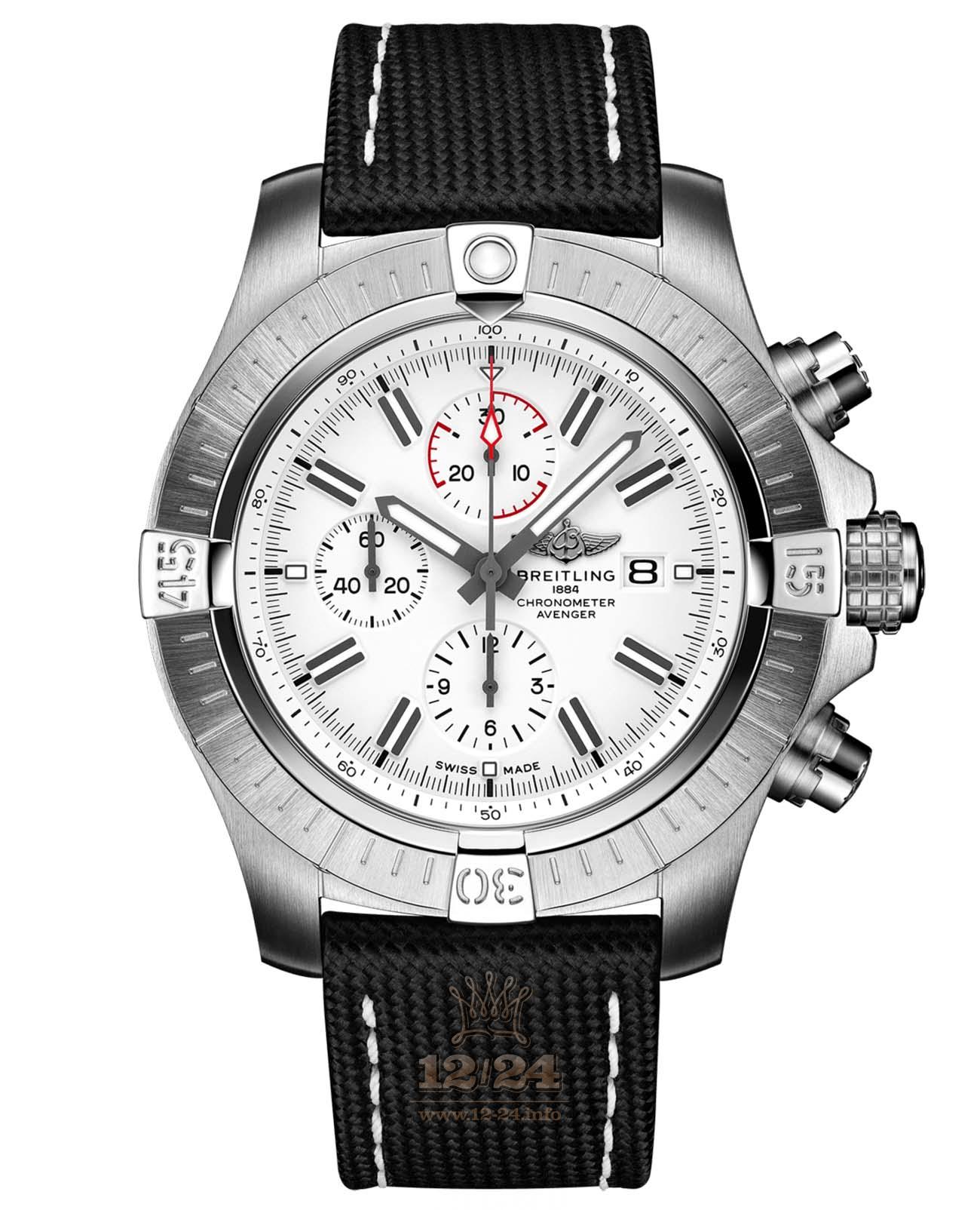 Breitling Avenger Watch A133751A1A1X1 48 mm Stainless steel Case White Dial