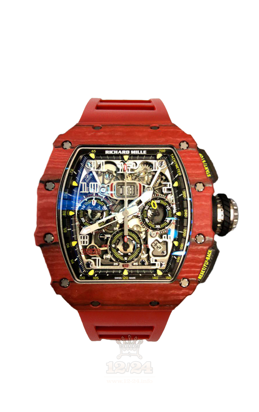 Richard Mille Men's Collection Watch RM 11-03 RED-QTPT 50 mm Carbon Case